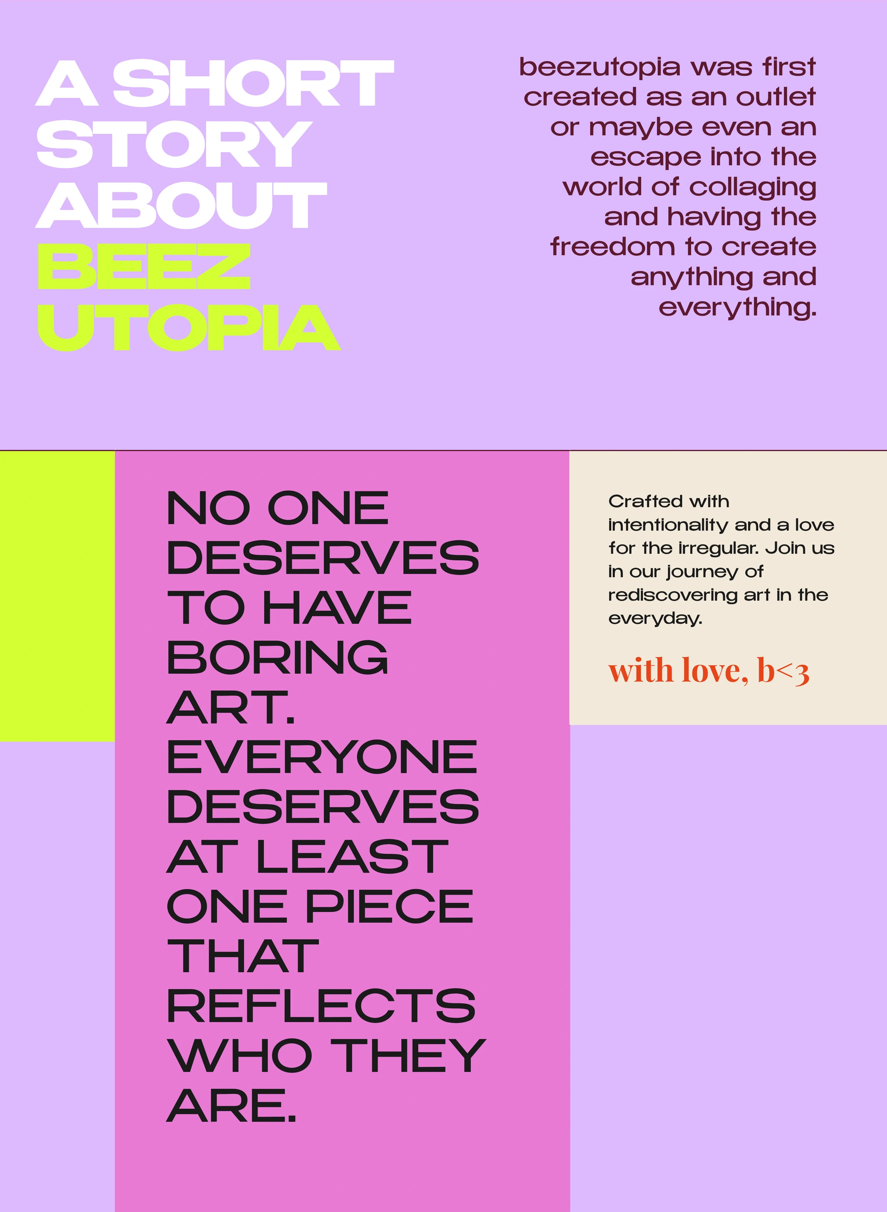 Beezutopia — a short story section