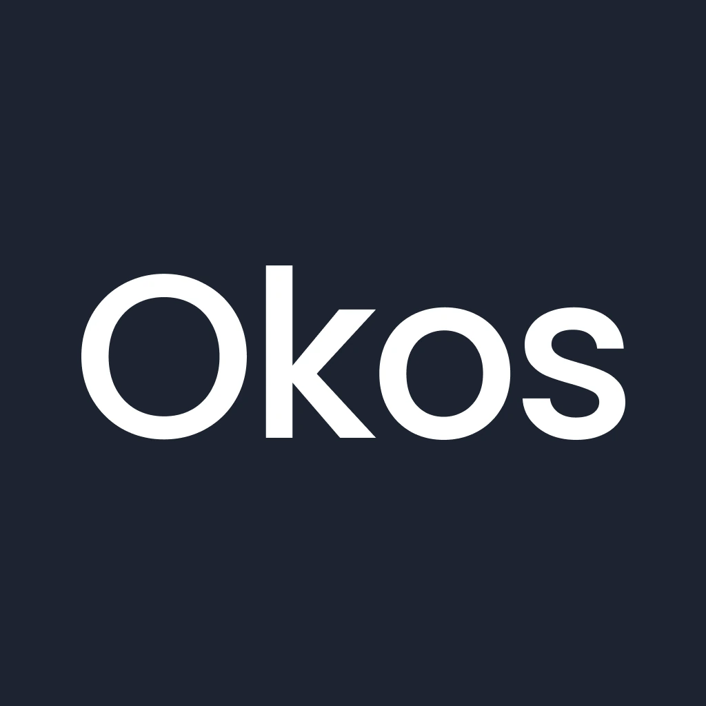 Okos logo — dark