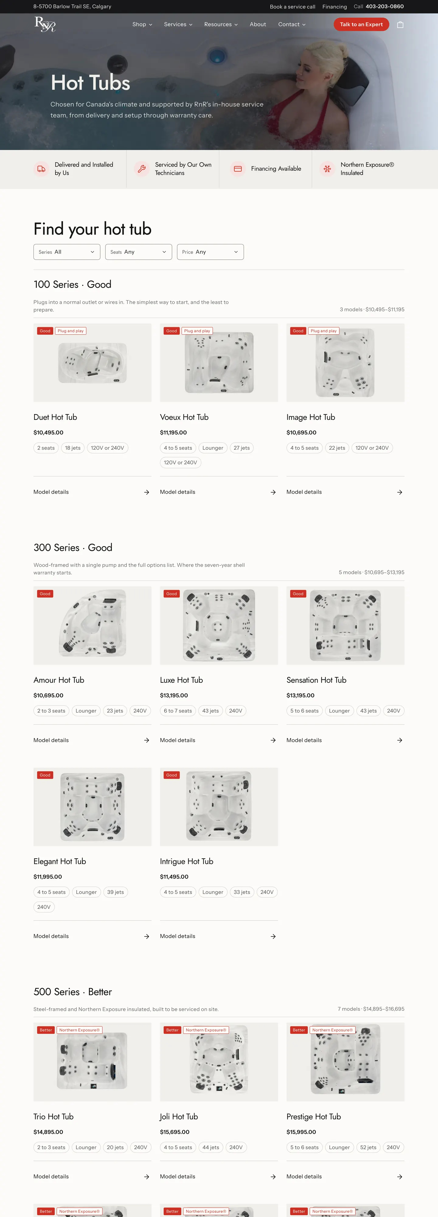 The new hot tubs page